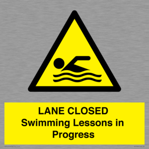 LANE CLOSED Swimming Lessons in Progress